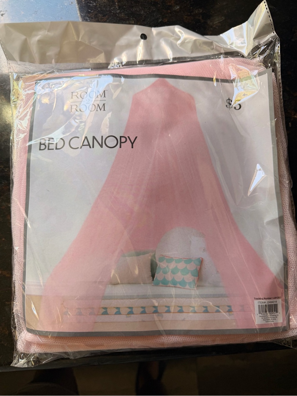 NWT Room2Room Pink Bed Canopy - Sheer Pink Canopy